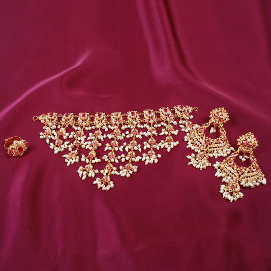 Necklace with Earrings, Rings