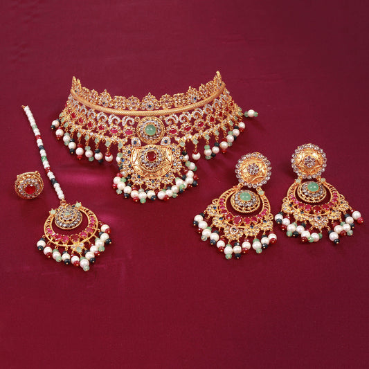 Necklace Earrings,Tika and Ring