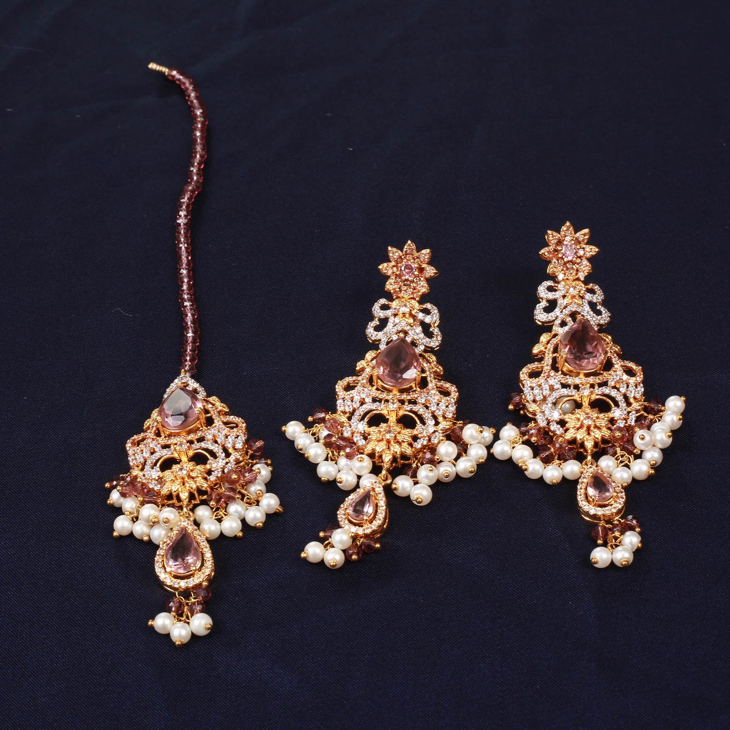 Necklace with Earrings and Tika
