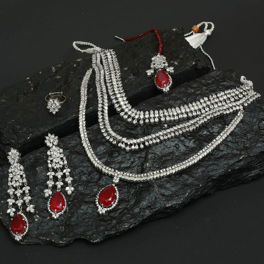 Necklace Set With Earrings ,Tika and Ring