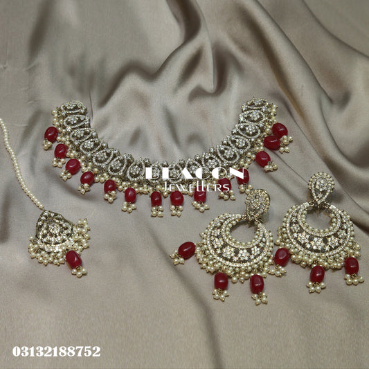 Necklace Set with Tika Earrings
