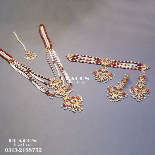 Choker Set With Mala Tika and Earrings