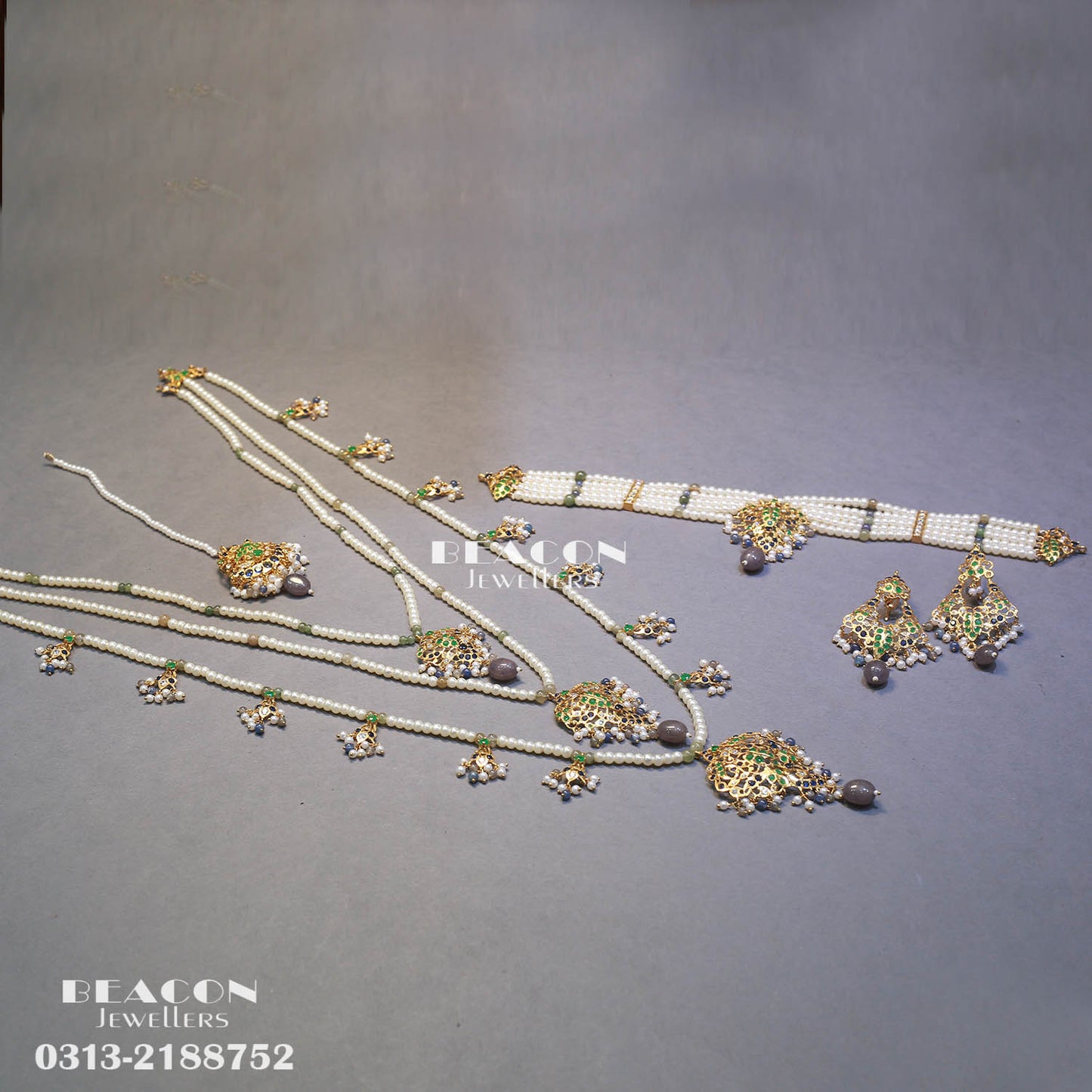 Choker Set Mala With Tika  Earrings
