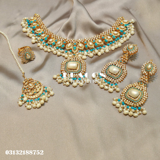 Necklace Ring Bindi and Earrings 10