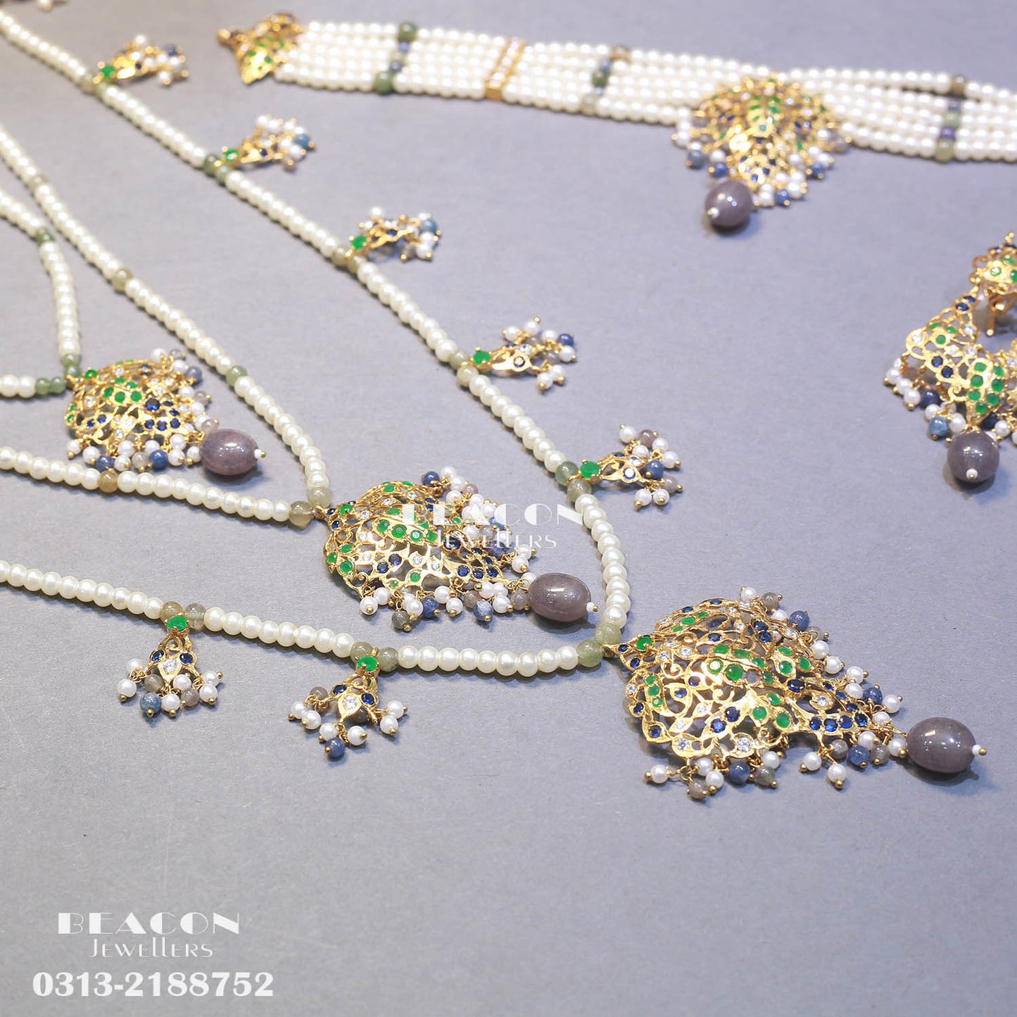 Choker Set Mala With Tika  Earrings