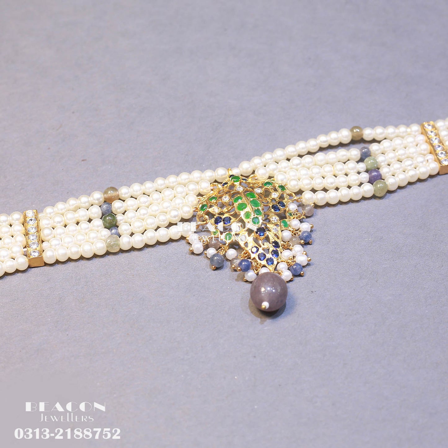 Choker Set Mala With Tika  Earrings