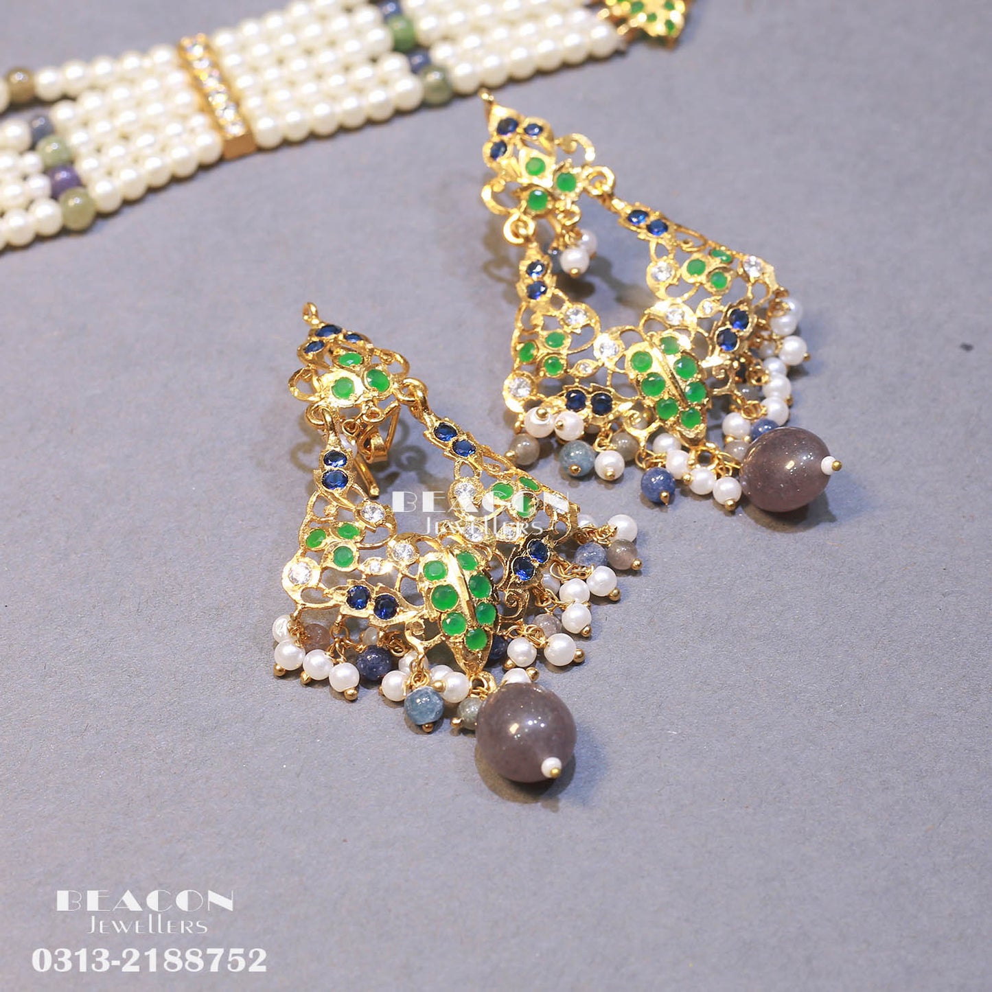 Choker Set Mala With Tika  Earrings