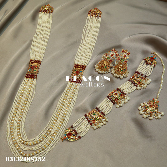 Choker Maala Bindi and Earrings 07