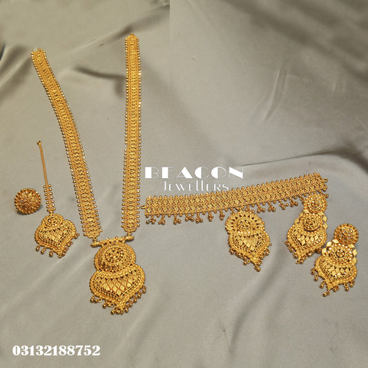 Choker Maala Ring Bindi  and Earrings 07