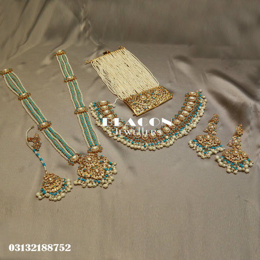 Choker Set Mala Ring Tika Bracelet and Earrings