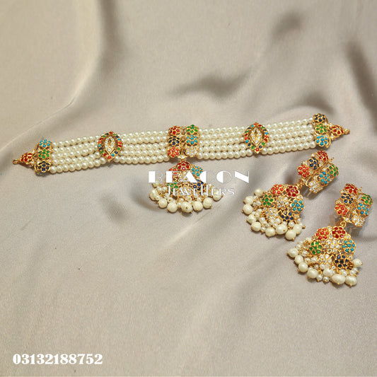Choker and Earrings 16