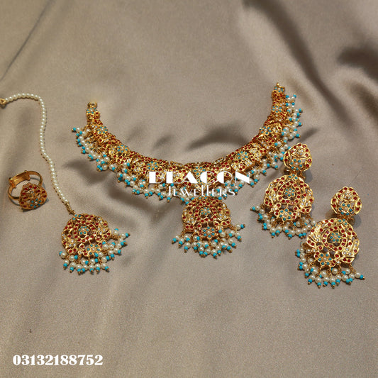 Necklace Ring Bindi and Earrings 12