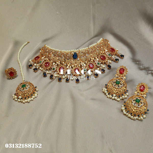 Necklace Set Ring Tika and Earrings