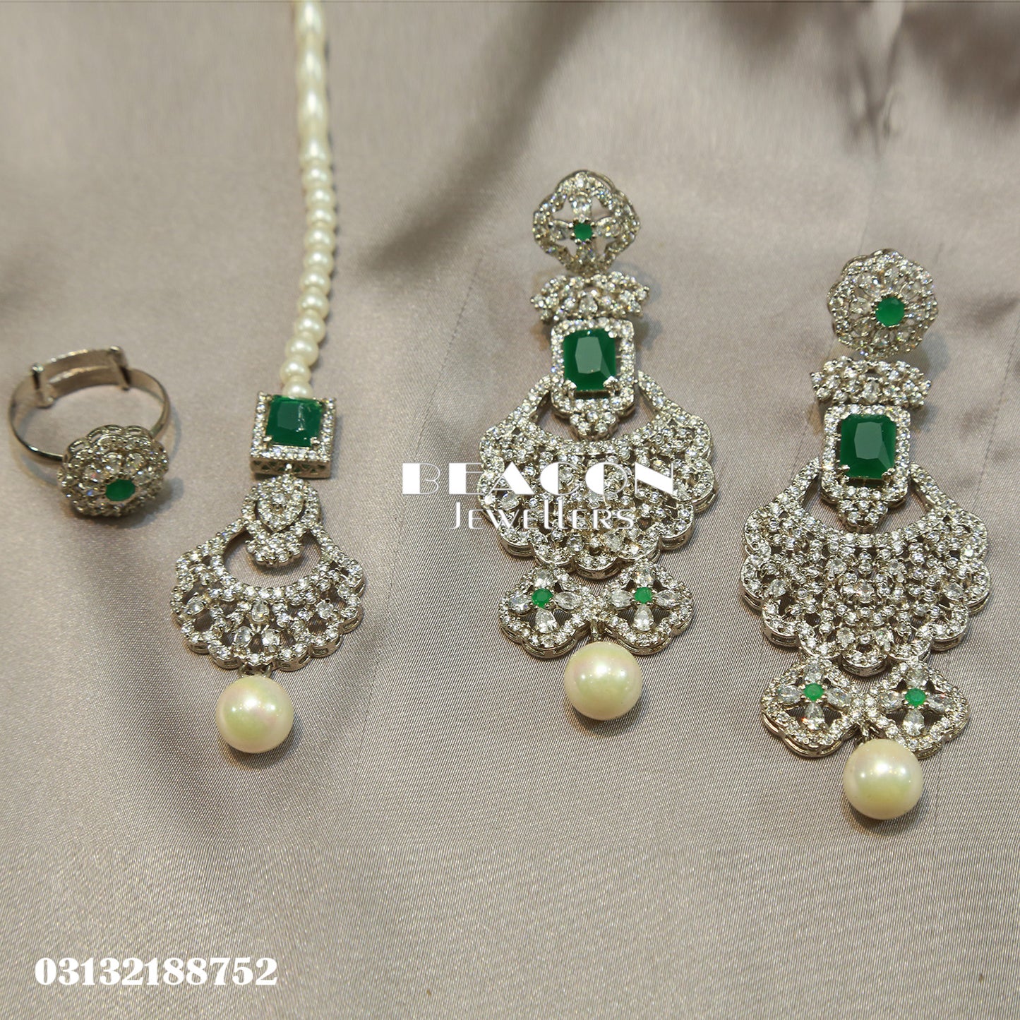 Necklace Ring Bindi and Earrings 16