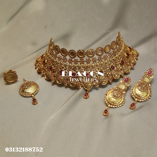 Necklace Set Ring Tika and Earrings