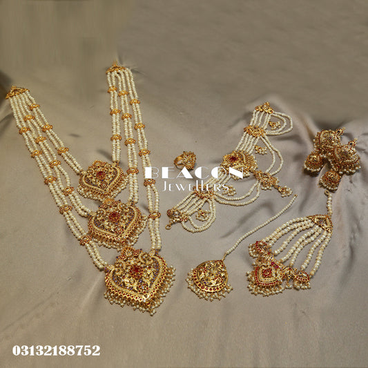 Choker Set With Mala Ring Tika Jhoomer and Earrings