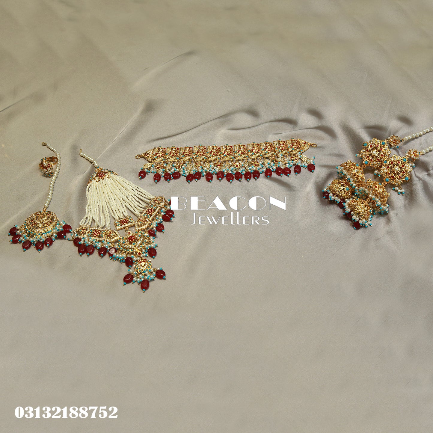 Choker Ring Bindi Jhoomer and Earrings 02
