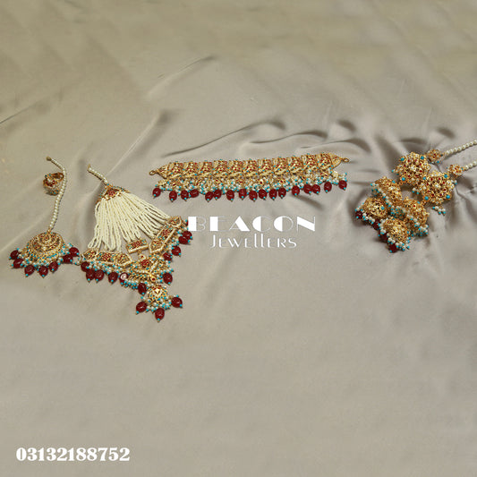 Choker Ring Bindi Jhoomer and Earrings 02