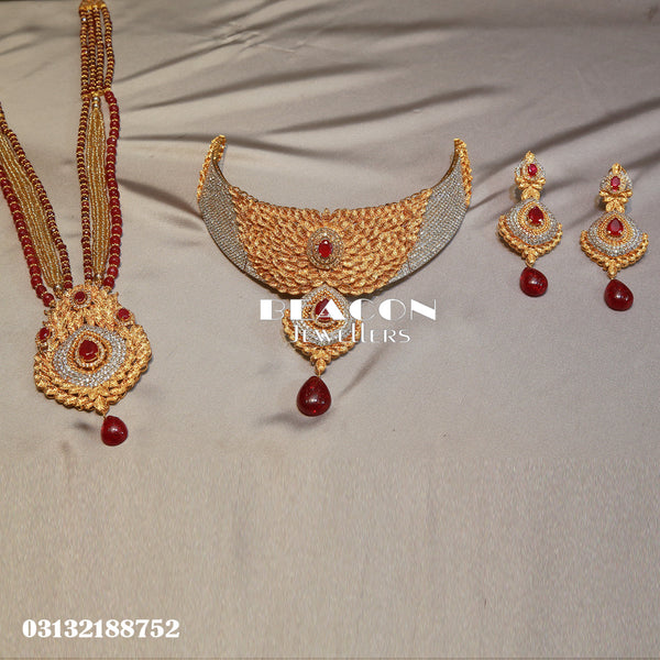 Necklace Set With Mala Earrings