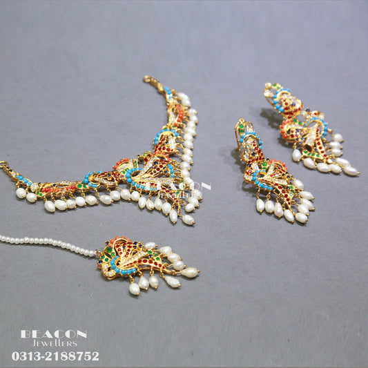 Necklace Set With Tika Earrings