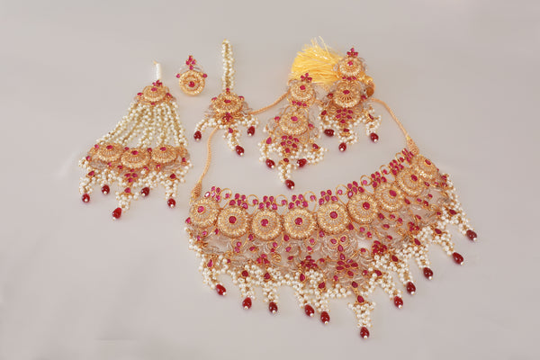 Necklace Set With Earrings Tika Jhoomar Ring