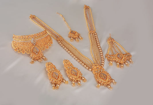 Choker Set With Mala Tika Earrings Jhomky