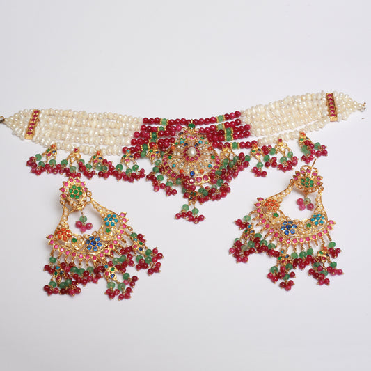 Choker Set With Earrings