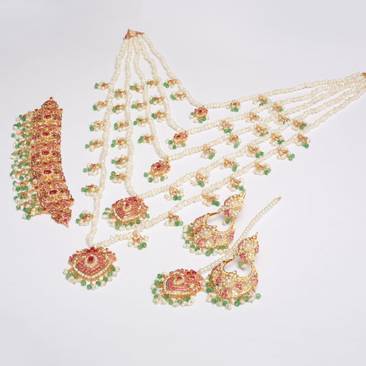 Choker Set With Mala Earrings