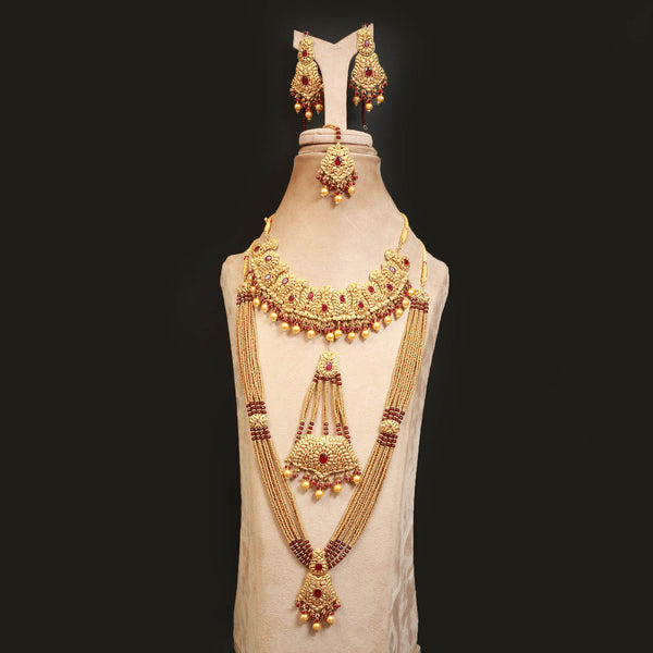 Necklace Set with Malla Earring and Tika ,Jhoomar.