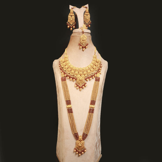 Necklace and Mala, Earrings, Jhumar, Ring, Tika
