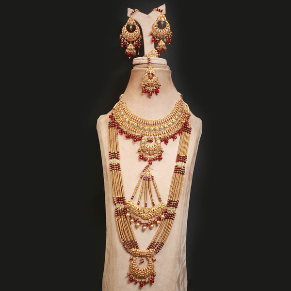 Necklace and Mala, Earrings, Jhumar, Tika