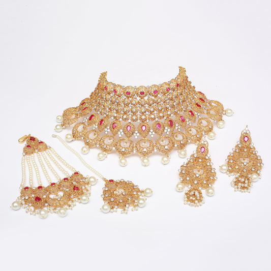 Choker  Set With Earning , Tika , Jhumar