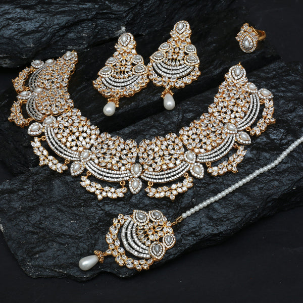 Necklace Set WIth Earrings TIka Ring