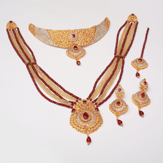 Choker Set With Mala Earrings TIka