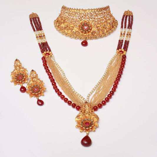Choker Set WIth Mala Earrings