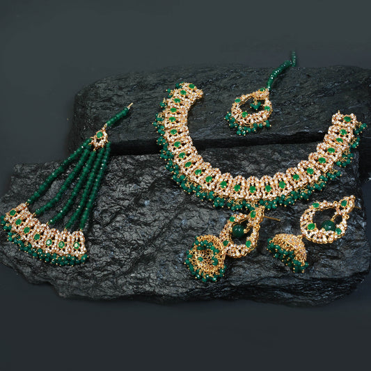 Necklace Set With Earring and Tika ,Jhoomar