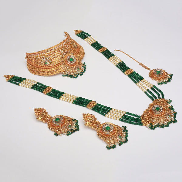 Necklace Set With Earring and Tika ,Jhoomar