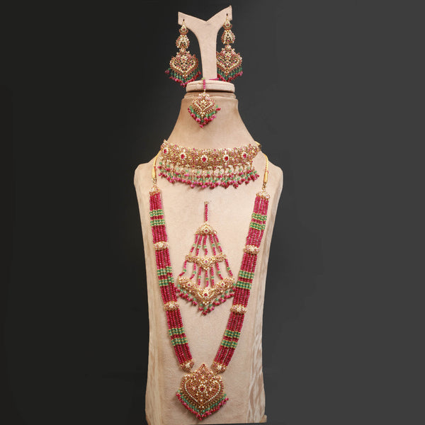 Necklace Set With Malla and Earring ,jhommar