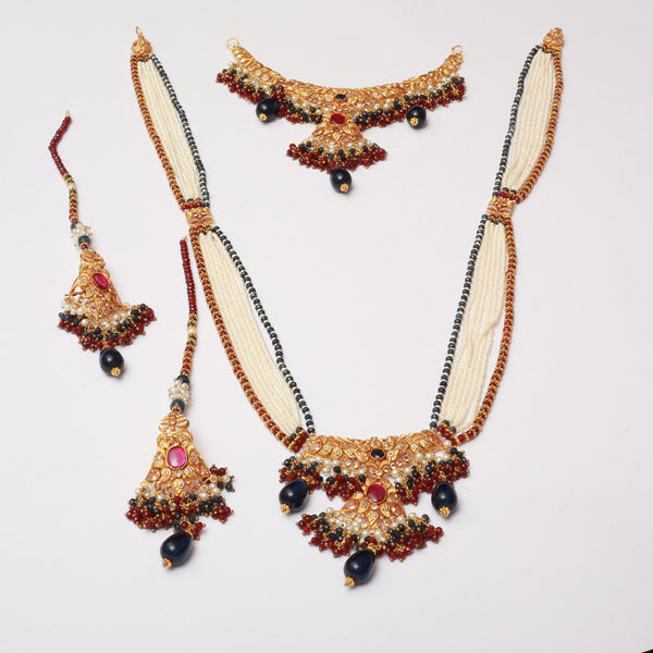 Necklace Set WIth Mala Earrings