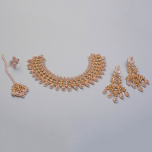 Necklace with Earrings, Ring and Tika