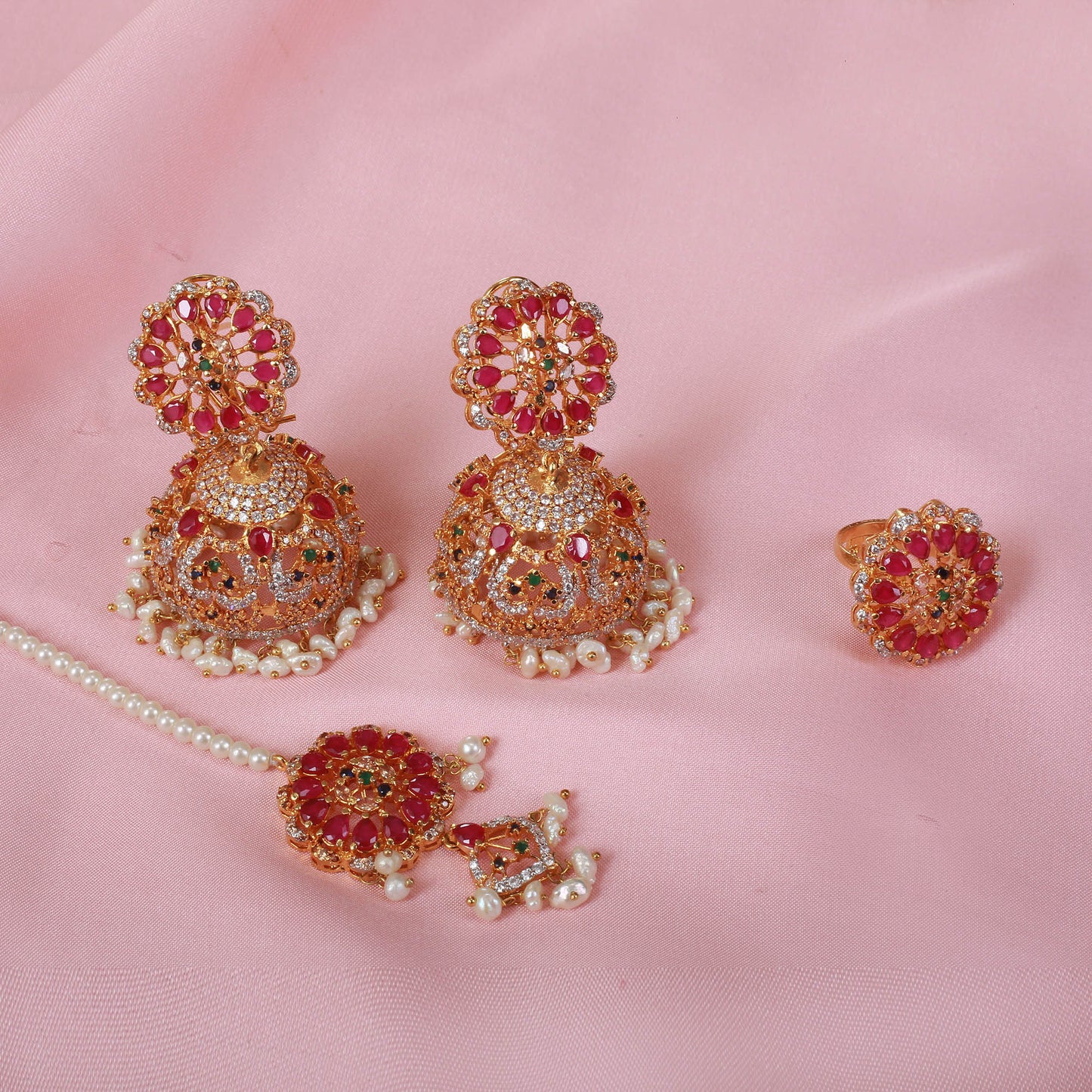 Necklace Set With Earrings Tika Ring
