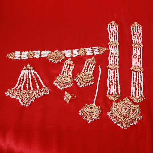 Choker Set with Malla, Earrings,Tika ,Ring and Jhomar