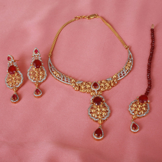 Necklace with Earrings and TIka