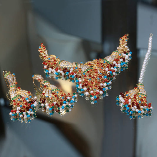 Necklace Ring Bindi and Earrings 23