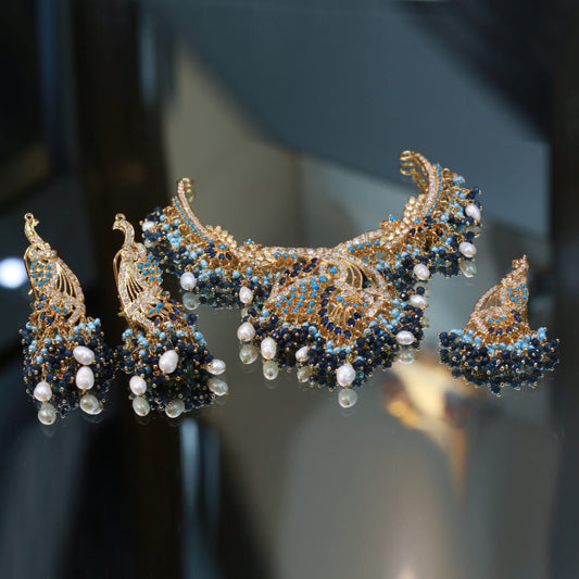 Necklace with Bindi and Earrings 49