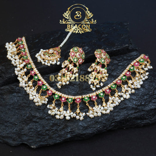 Necklace Set With Earring and Tika