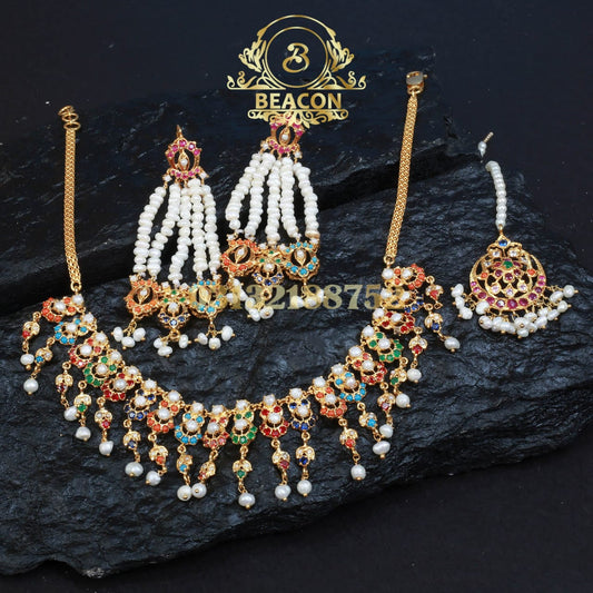 Necklace Set With Earring And Tika