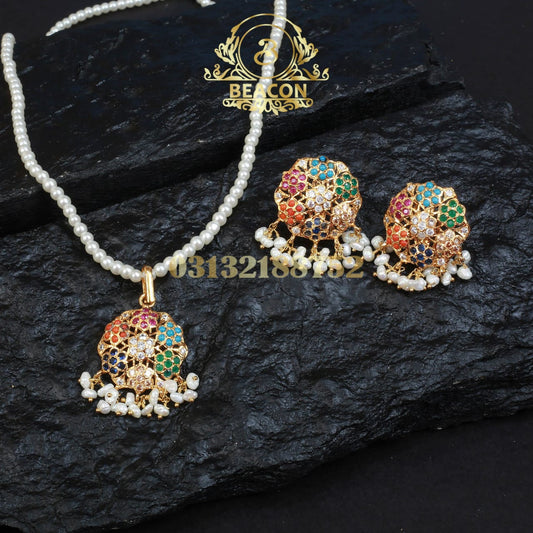 Pendant Set With  Earring