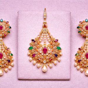 Teeka, Jhumar, Mathapatti & Earrings